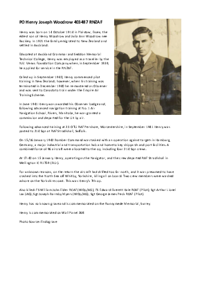 A preview of a PDF biography for Woodrow, Henry Joseph